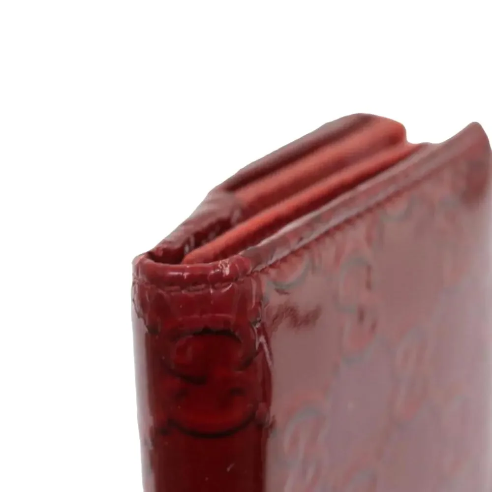 Gucci GG Guccissima Red Patent Leather Long Wallet EUC (GGXX072) - Picture 3 of 5